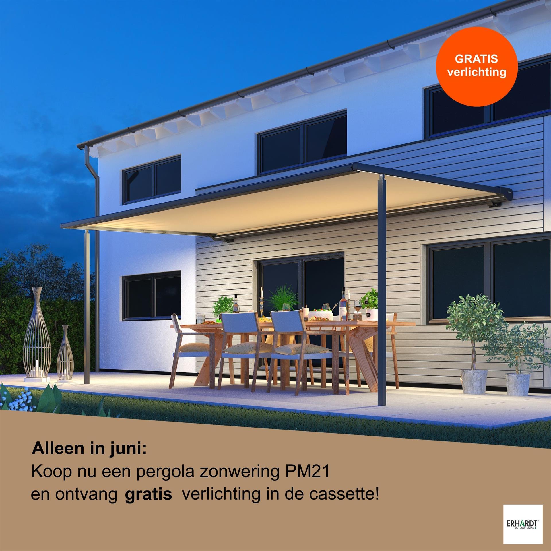 In de maand Juni nu bij de Erhardt PM21 gratis verlichting in de omkasting